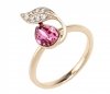 Goldring 18,00 mm. vergoldete Verlobung Xuping