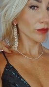 OHRRINGE GOLD LANGE ZIRKONIA HOCHZEIT HOCHZEIT