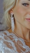 OHRRINGE GOLD LANGE ZIRKONIA HOCHZEIT HOCHZEIT