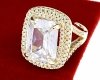 Goldring 17,00 mm. vergoldete Verlobung Xuping
