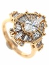 Goldring 18,60 mm. vergoldete Verlobung Xuping