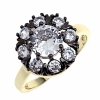 Goldring 18,60 mm. vergoldete Verlobung Xuping