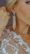 OHRRINGE GOLD LANGE ZIRKONIA HOCHZEIT HOCHZEIT
