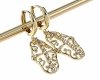 gold plated earrings with exclusive cubic zirconia