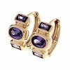 gold plated earrings with exclusive cubic zirconia
