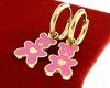 gold earrings made of stainless steel