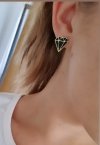 gold earrings made of stainless steel