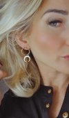 gold earrings made of stainless steel