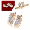 gold plated earrings with exclusive cubic zirconia
