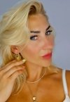 gold earrings made of stainless steel