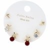 gold plated earrings with exclusive cubic zirconia