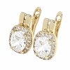 gold plated earrings with exclusive cubic zirconia