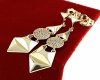 gold plated earrings with exclusive cubic zirconia