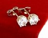 gold plated earrings with exclusive cubic zirconia