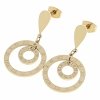 gold earrings made of stainless steel