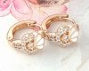 gold plated earrings with exclusive cubic zirconia