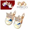 exclusive swarovski gold-plated earrings