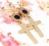 gold earrings made of stainless steel