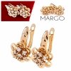 gold plated earrings with exclusive cubic zirconia