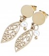 gold earrings made of stainless steel