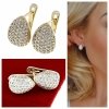 gold plated earrings with exclusive cubic zirconia