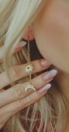 gold earrings made of stainless steel