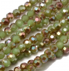 Glass beads faceted strands