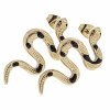 gold earrings made of stainless steel