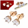 gold plated earrings with exclusive cubic zirconia