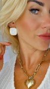 gold earrings made of stainless steel