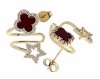 gold plated earrings with exclusive cubic zirconia