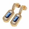 gold plated earrings with exclusive cubic zirconia