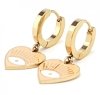 gold earrings made of stainless steel