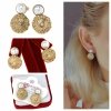 gold earrings made of stainless steel