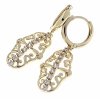 gold plated earrings with exclusive cubic zirconia