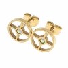 gold earrings made of stainless steel