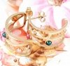 gold earrings made of stainless steel