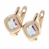 gold plated earrings with exclusive cubic zirconia
