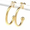 gold earrings made of stainless steel