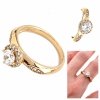 gold ring 18,60mm. gold-plated engagement xuping
