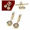 gold plated earrings with exclusive cubic zirconia