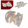 exclusive swarovski gold-plated earrings