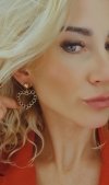 gold earrings made of stainless steel