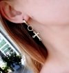 gold earrings made of stainless steel