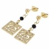 gold earrings made of stainless steel