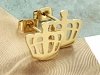 gold earrings made of stainless steel