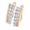 exclusive swarovski gold-plated earrings