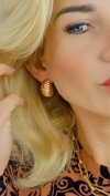 gold plated earrings with exclusive cubic zirconia