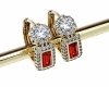 gold plated earrings with exclusive cubic zirconia