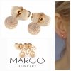 gold plated earrings with exclusive cubic zirconia